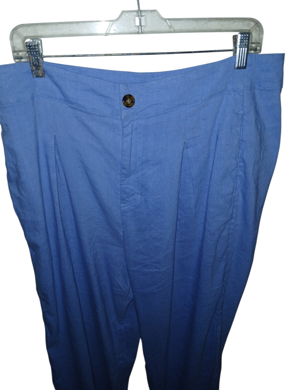 Halston Heritage Flowy Blue Trousers Pants Womens Size 12